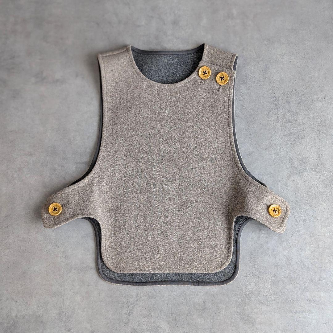 ENFOLD メルトンショートベスト エンフォルド ベージュ モカ ウール