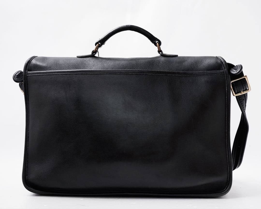 バッグ COACH Vintage Leather Black Shoulder Bag