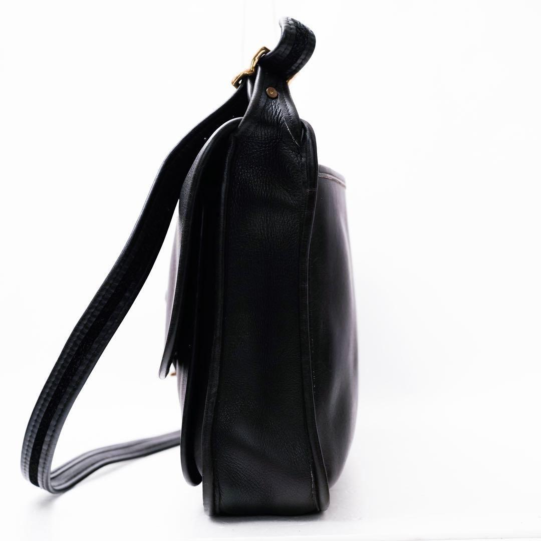 バッグ COACH Vintage Leather Black Shoulder Bag