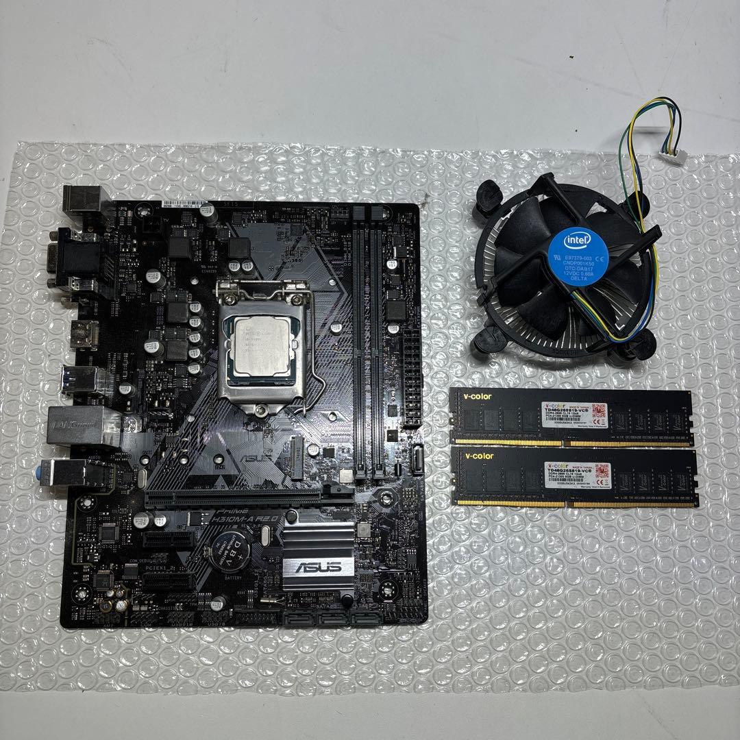 【i5-9400F】マザーボード、CPU、16GBメモリ　CPUファ ンセット