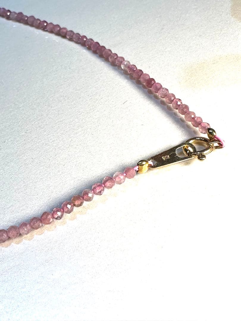 K18 ピンクトルマリンネックレス