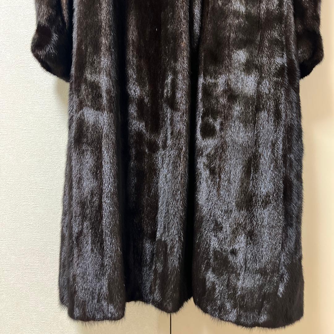 SAGA Superb Quality サガミンク　ロングコート　ダークブラウン