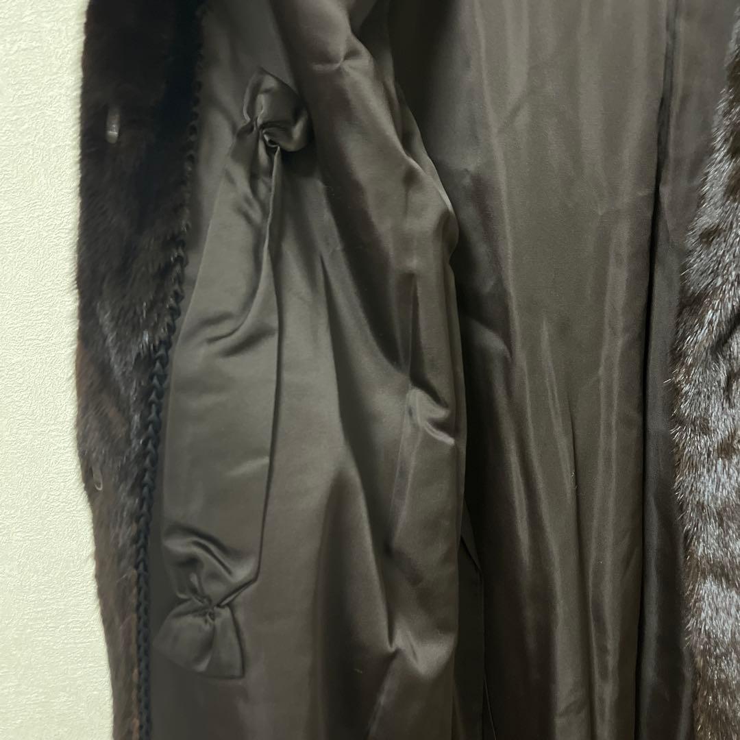 SAGA Superb Quality サガミンク　ロングコート　ダークブラウン