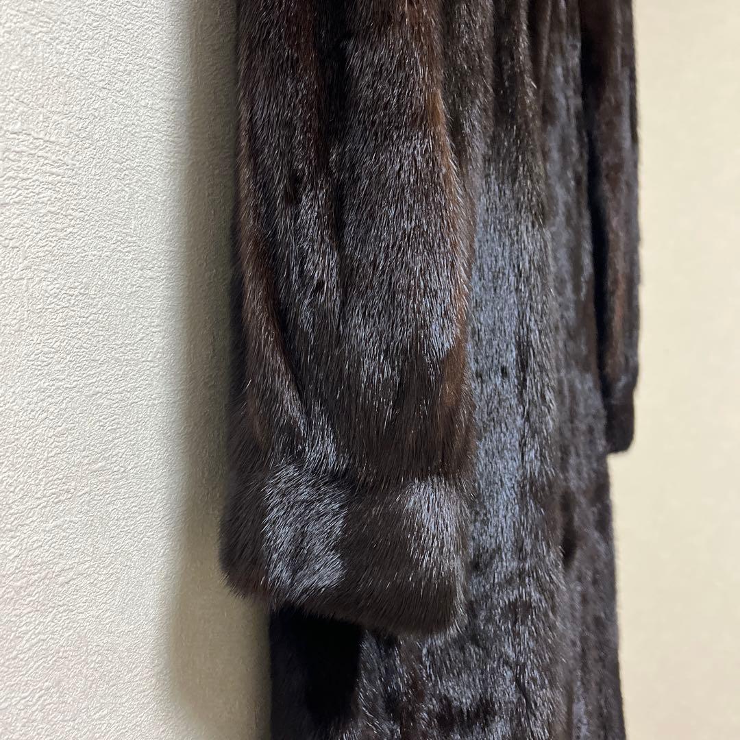 SAGA Superb Quality サガミンク　ロングコート　ダークブラウン