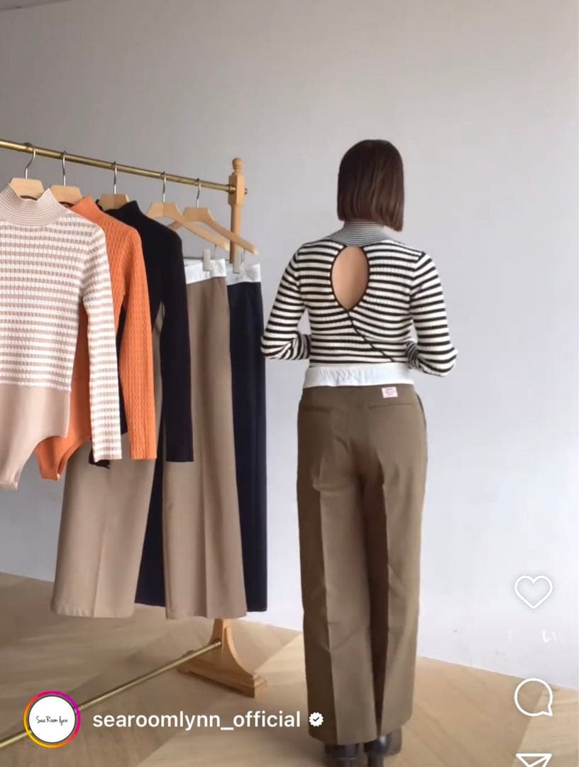 searoomlynn ウエストdesign ワークパンツ　新品