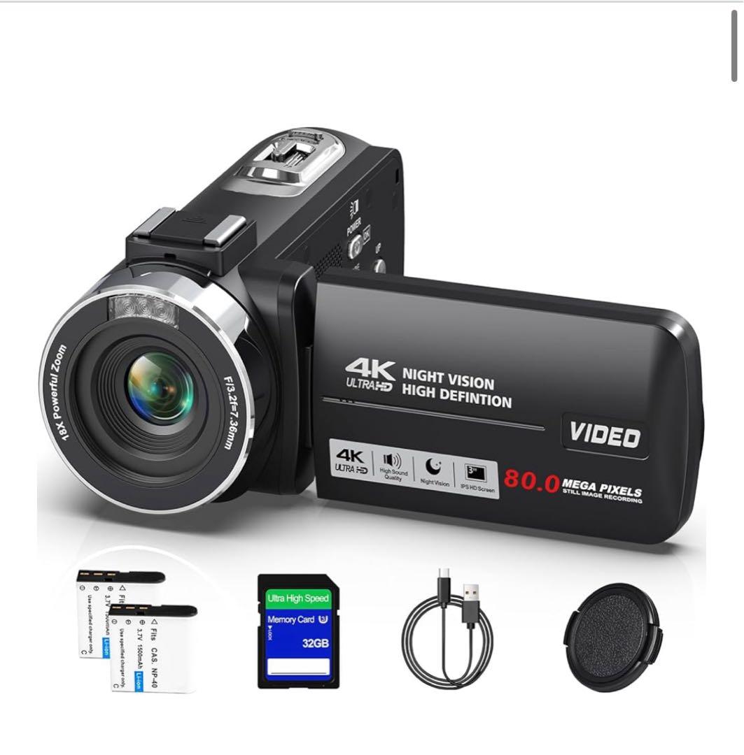 4K 80MP ビデオカメラ 本体