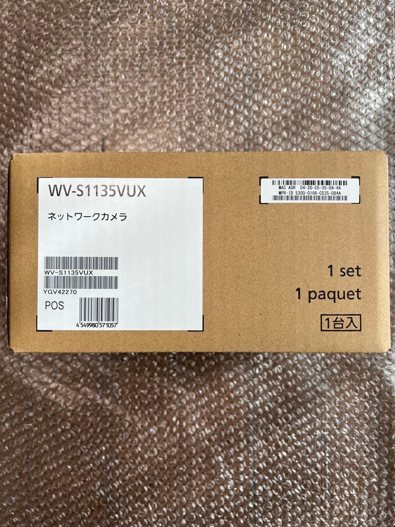 【Panasonic新品・未使用品】ネットワークカメラWV-S1135VUX1台