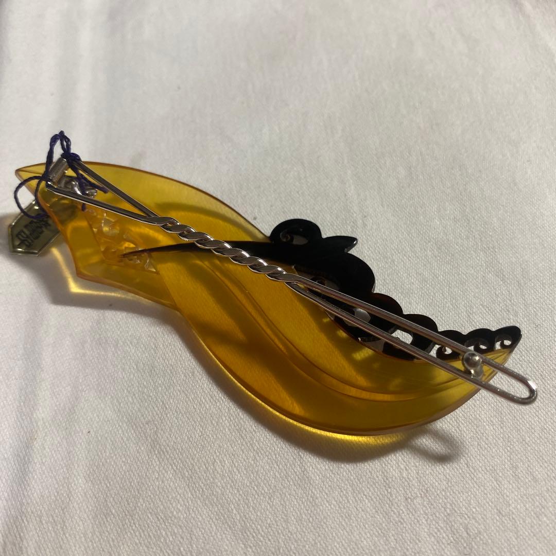 本鼈甲　バレッタ　白鼈甲　約9．5cm