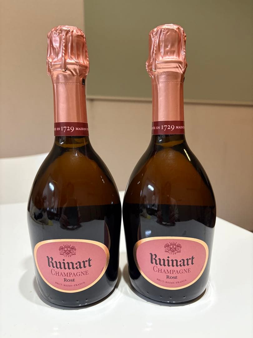 シャンパン　ルイナール　ロゼ　ハーフボトル2本　箱無し