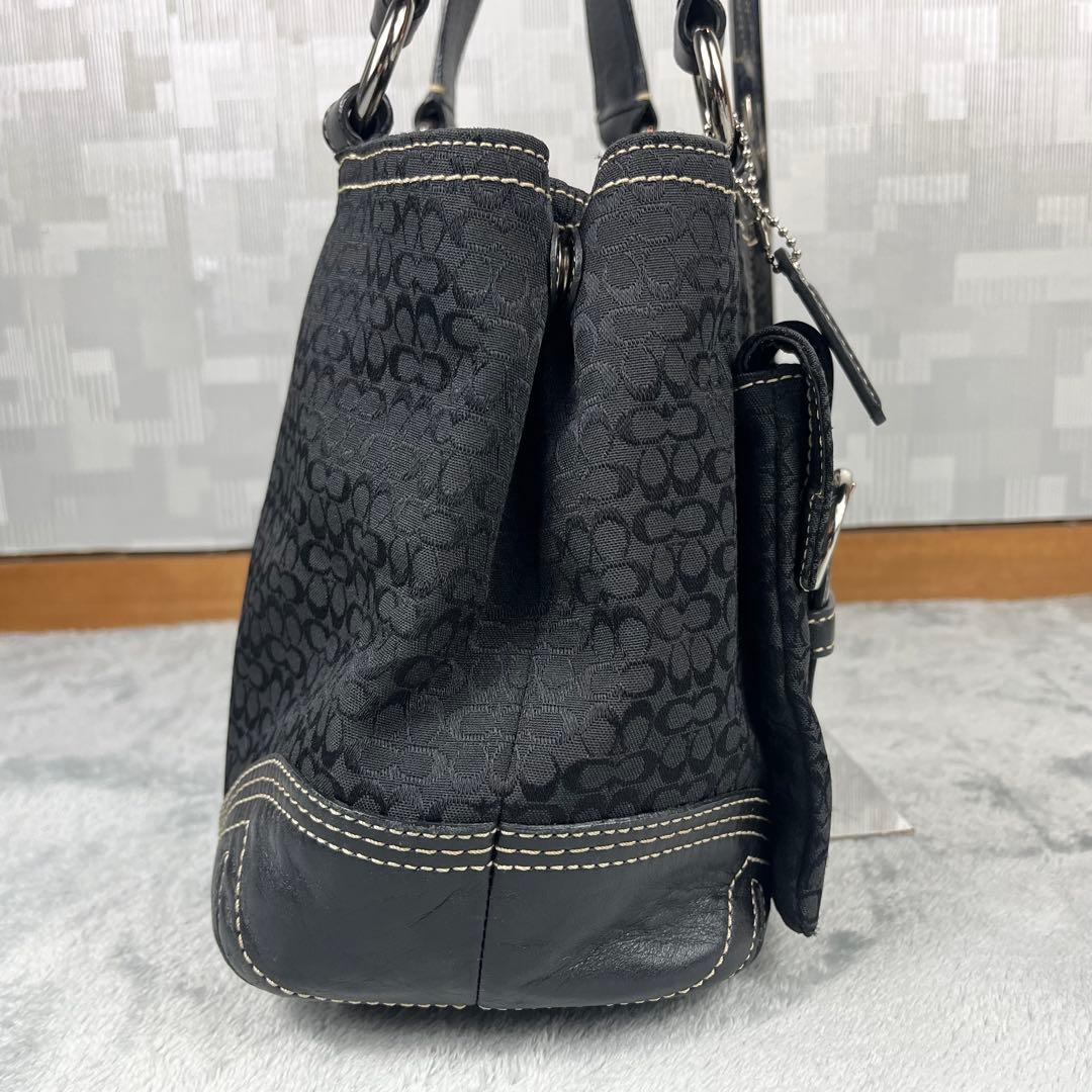 バッグ Coach Signature Soho Hand Bag Black