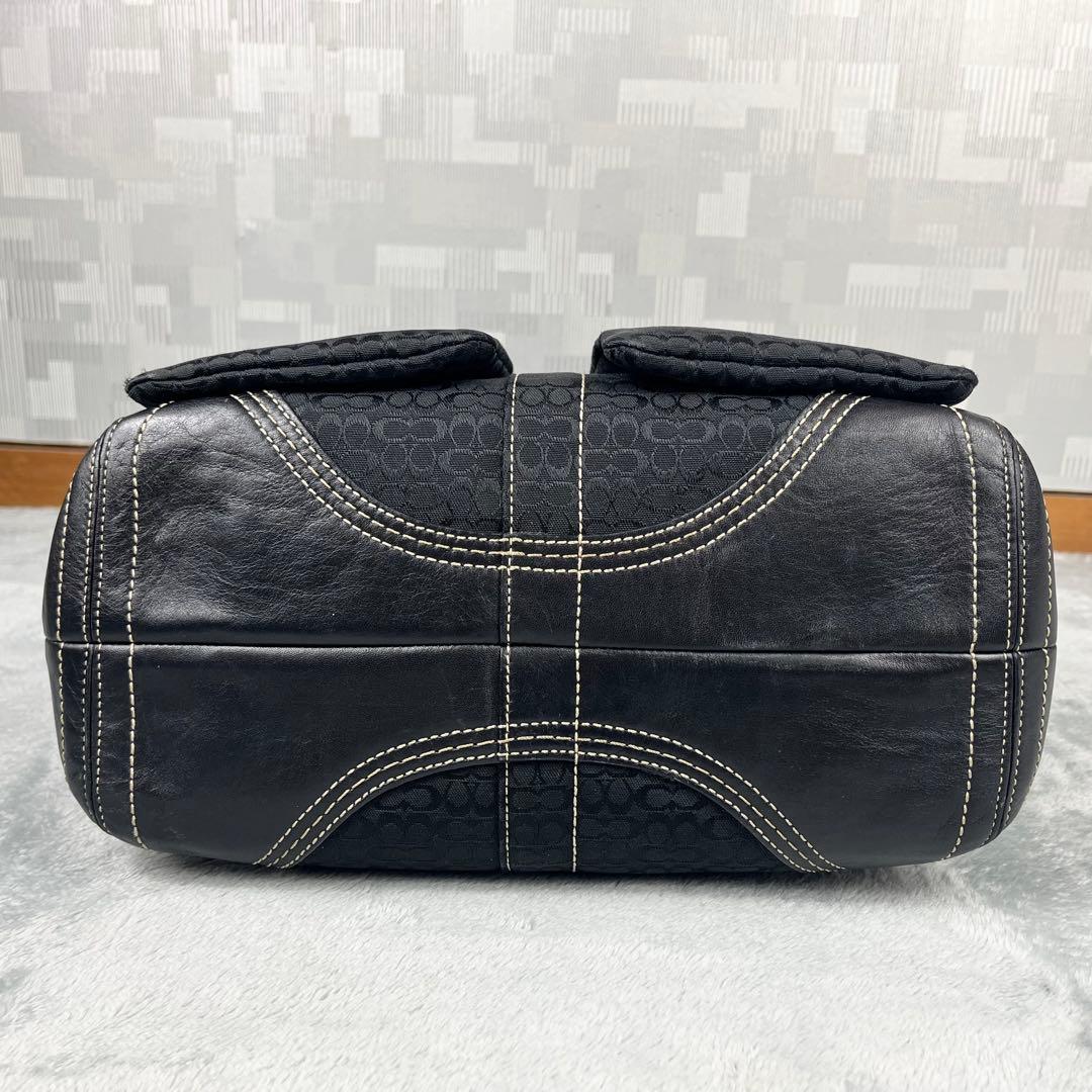 バッグ Coach Signature Soho Hand Bag Black