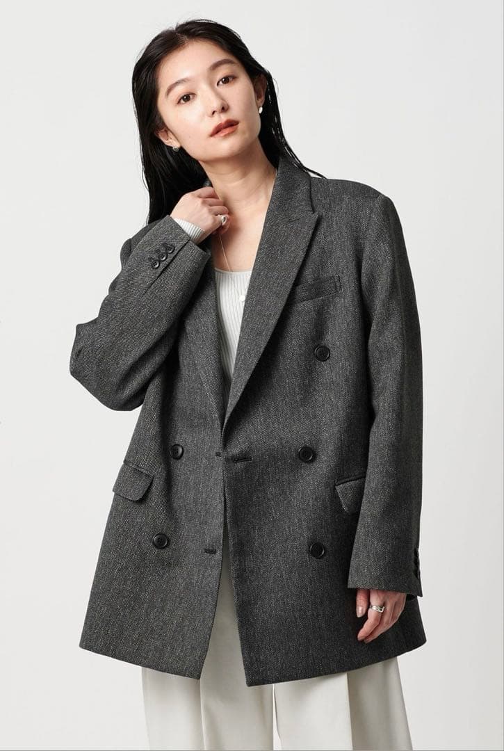 MARW ユナイテッドアローズ オーバー ダブル ジャケット 36 ダークグレー