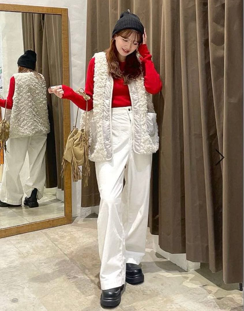 【美品】niko and... アソートファーベスト アイボリー L 完売品