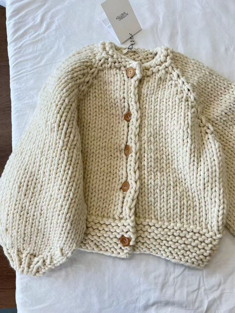 nothing written ウール 手編み カーディガン