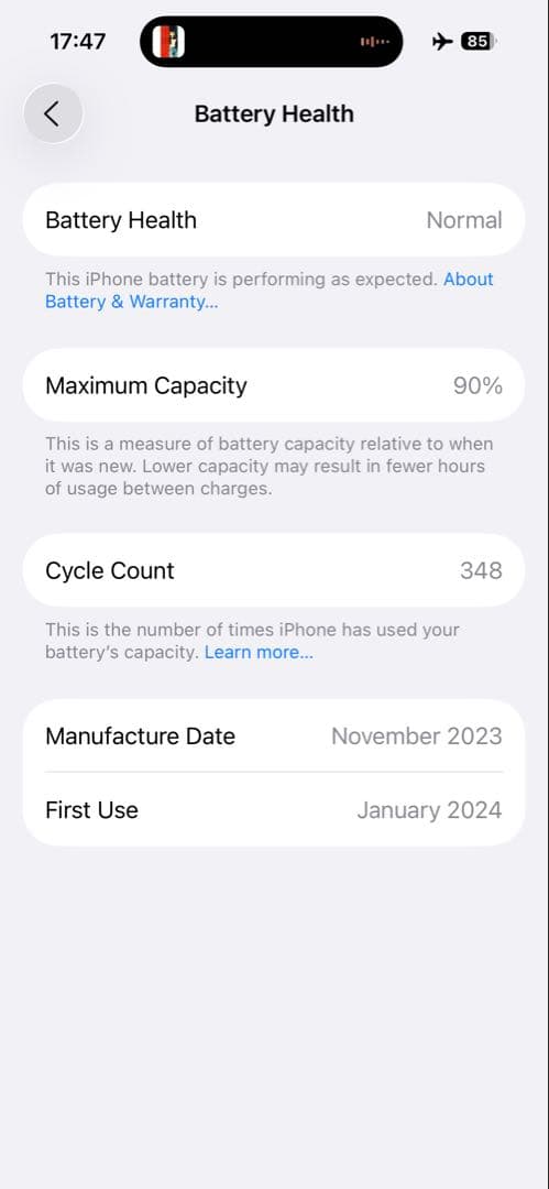 【美品】iPhone 15Pro 256GB SiMフリー