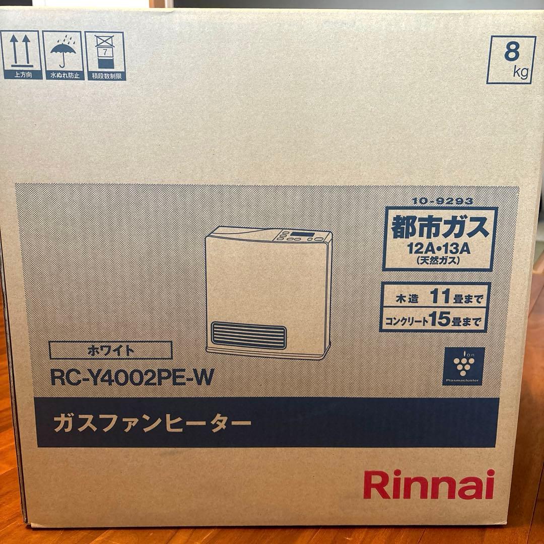 未使用品リンナイガスファンヒーターRC-Y4002PE-W