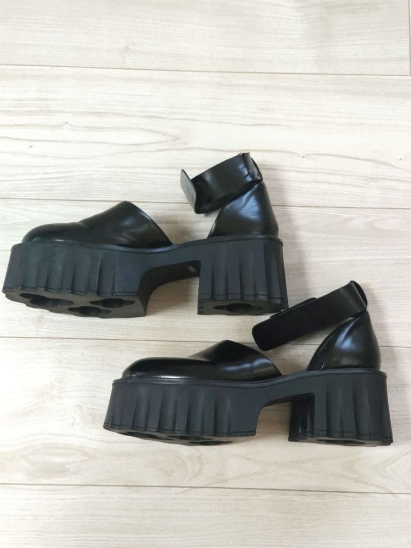 ENFOLD■レザーアンクルストラップ厚底サンダル エンフォルド ブーツ