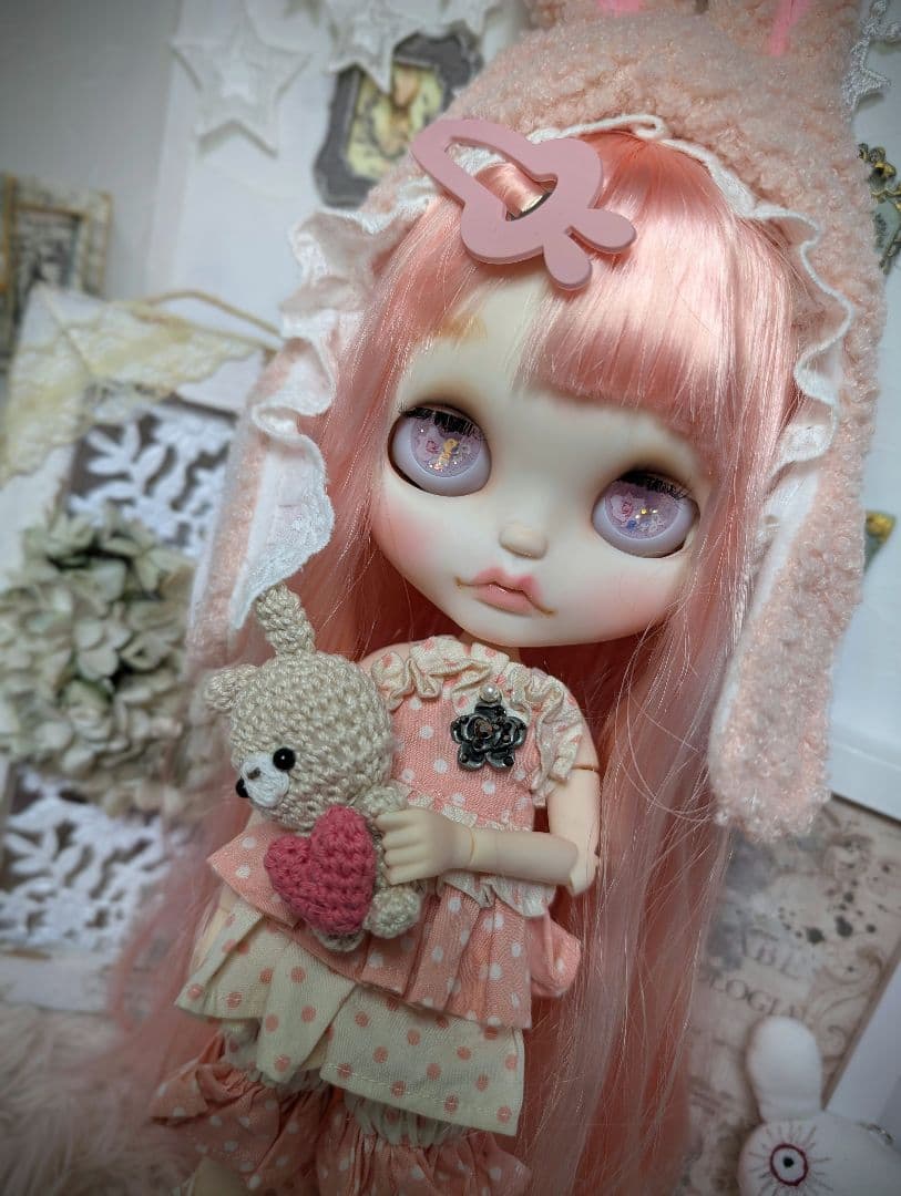 アイシードール❁︎カスタム❁︎pink・rabbit