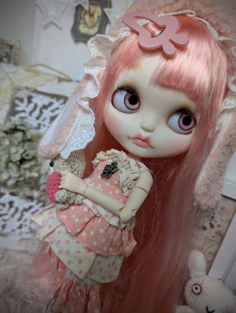 アイシードール❁︎カスタム❁︎pink・rabbit