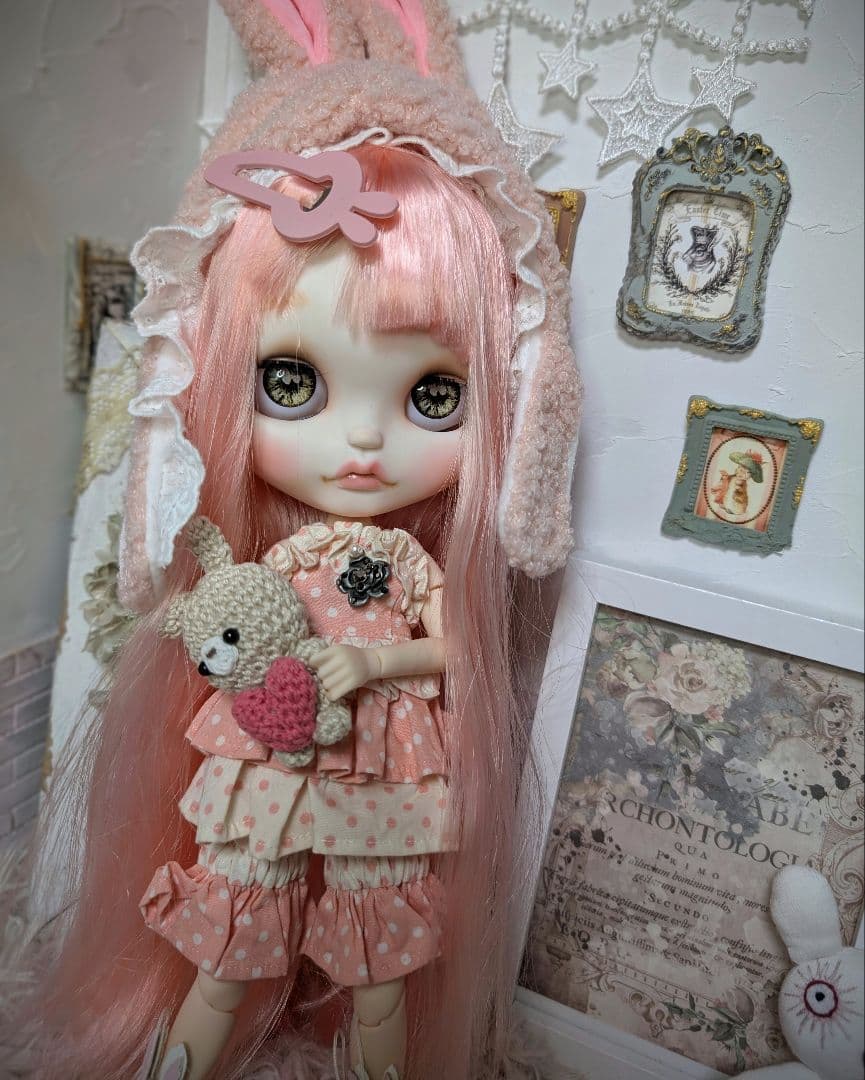 アイシードール❁︎カスタム❁︎pink・rabbit