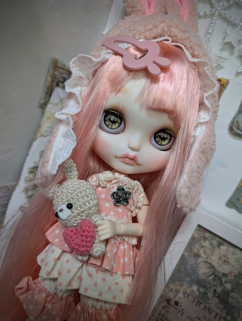 アイシードール❁︎カスタム❁︎pink・rabbit