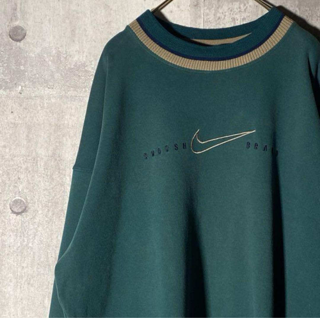 【希少品】ナイキ　スウェットトレーナー　スウォッシュ刺繍 90’s　XL
