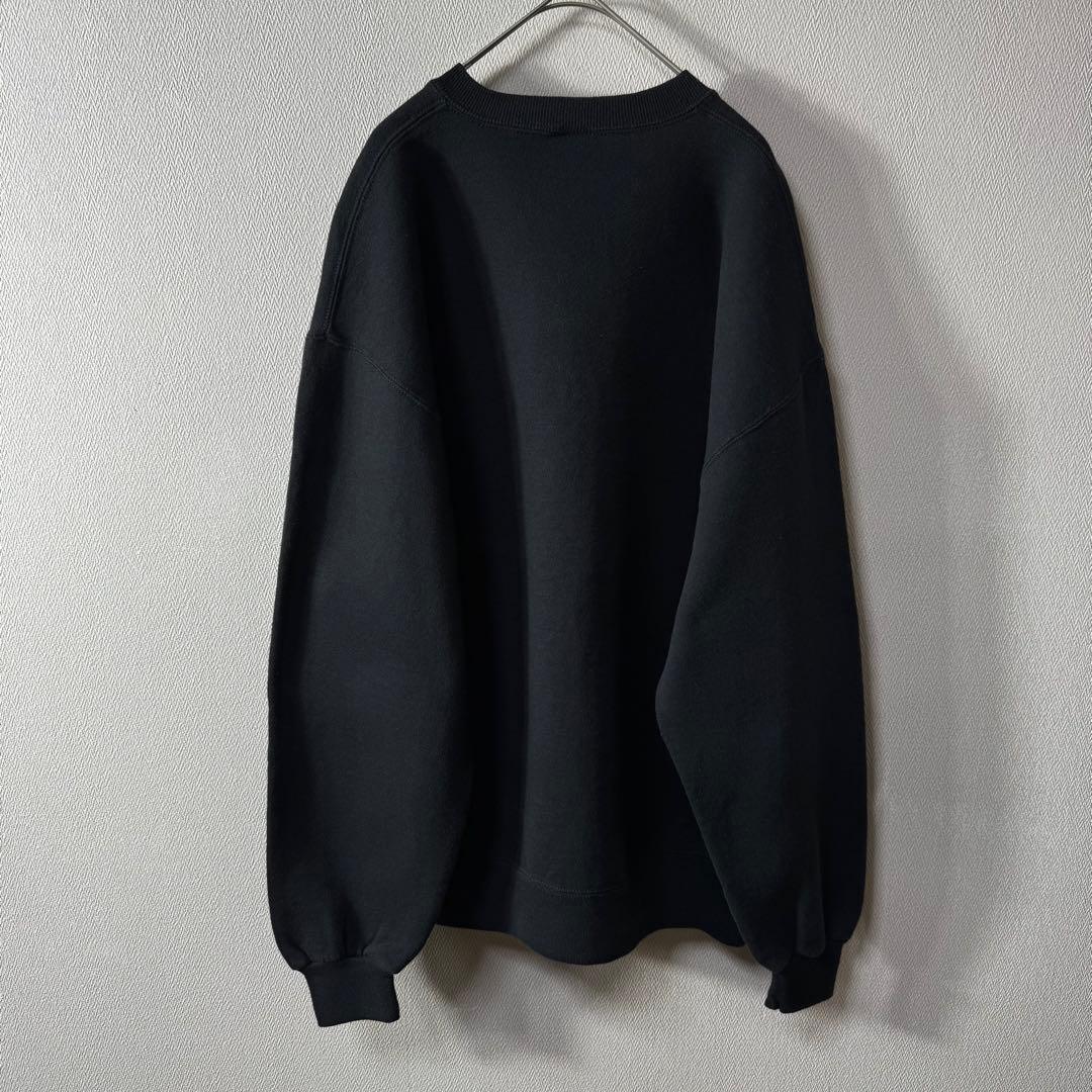 Y*u様 希少 90s USA製 RUSSELL PLAIN 無地 前V ブラッ