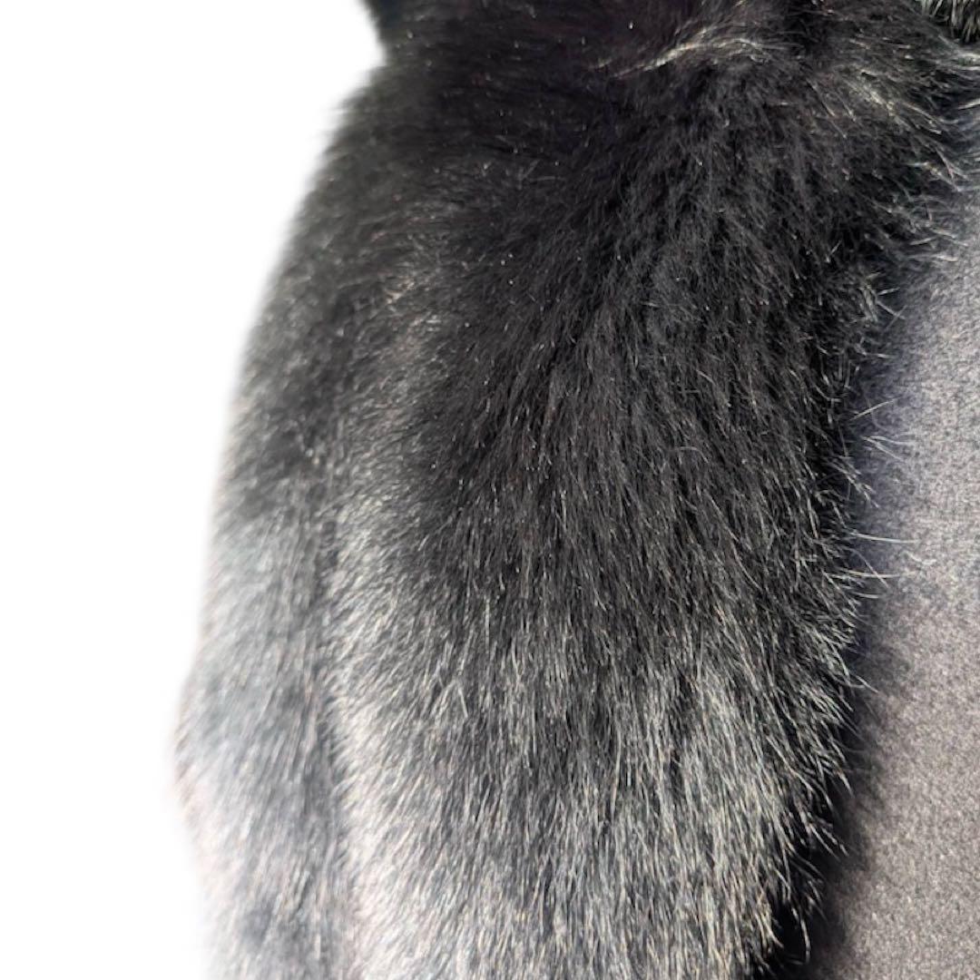 Diagram グレースコンチネンタル フォックスファー フードカシミヤ混コート