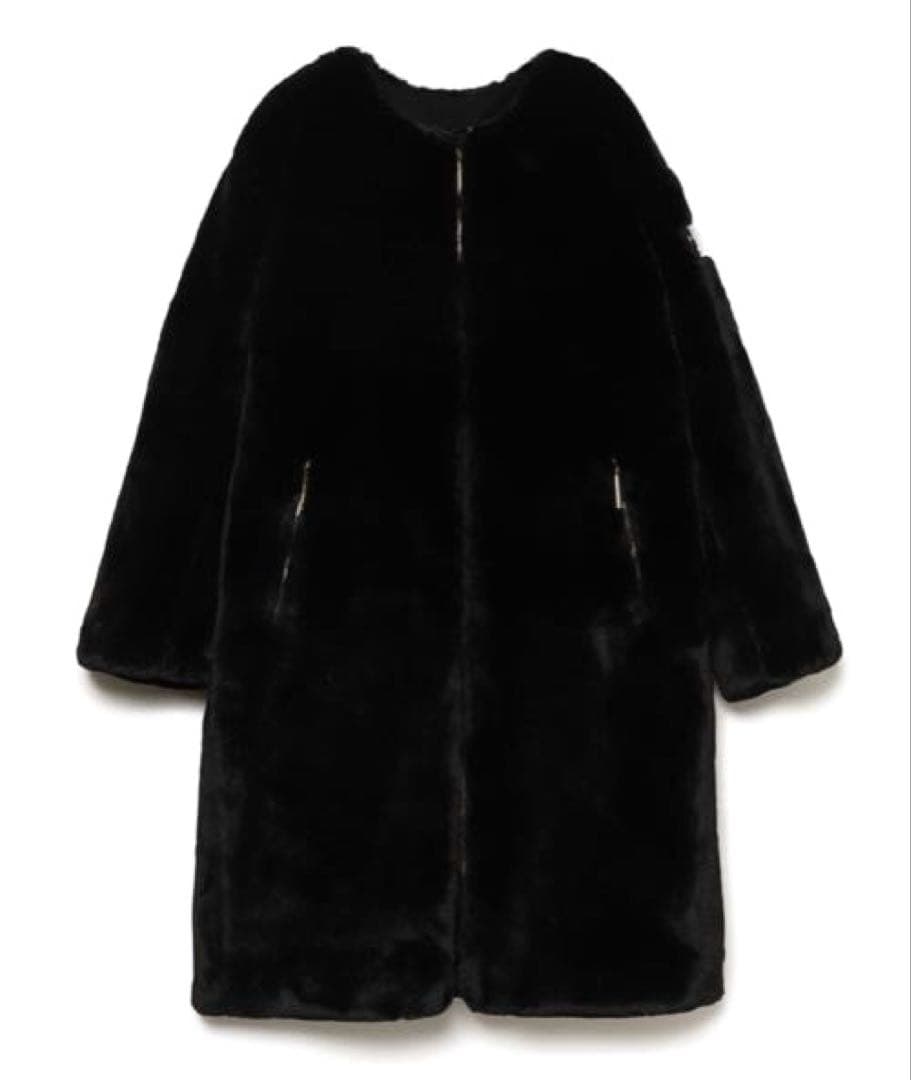 美品TATRAS タトラス TAMIL タミル エコファー ノーカラーコート