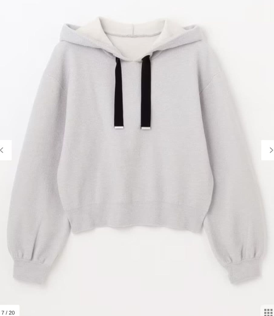 グレースコンチネンタル　ラメニットパーカー