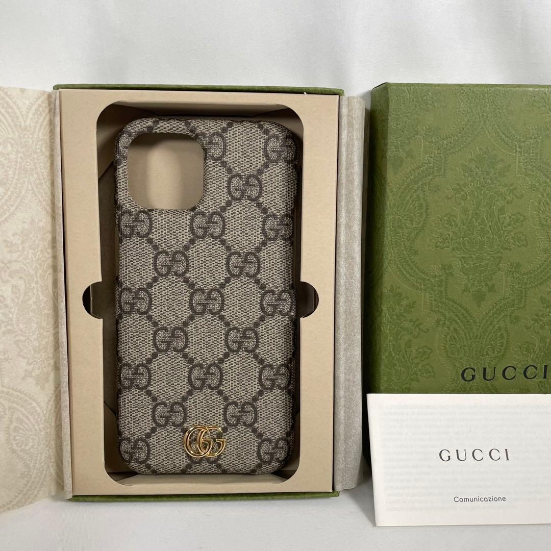 未使用 GUCCI グッチ iPhone15ケース オフィディア GGスプリーム