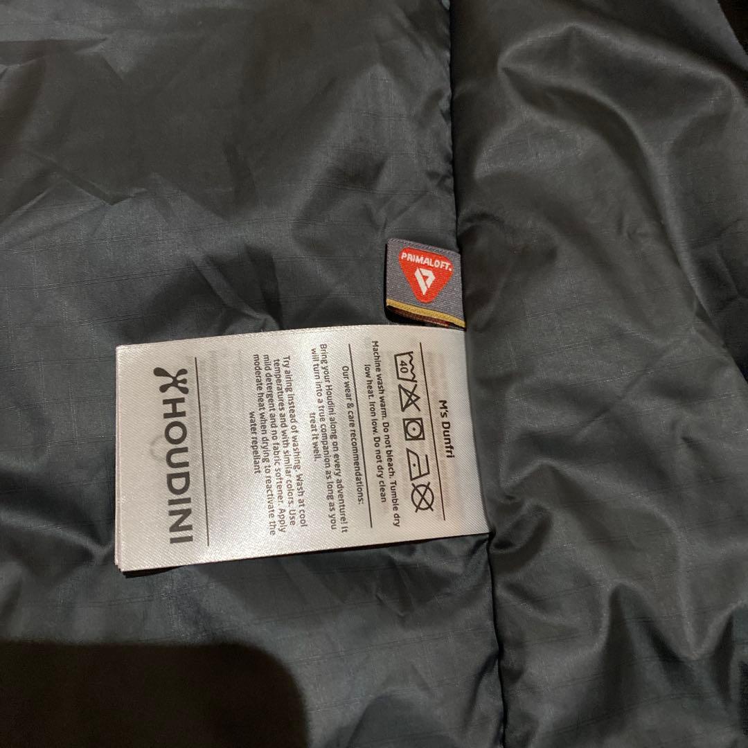 Houdini M’s Dunfri ブラック S プリマロフト ジャケット