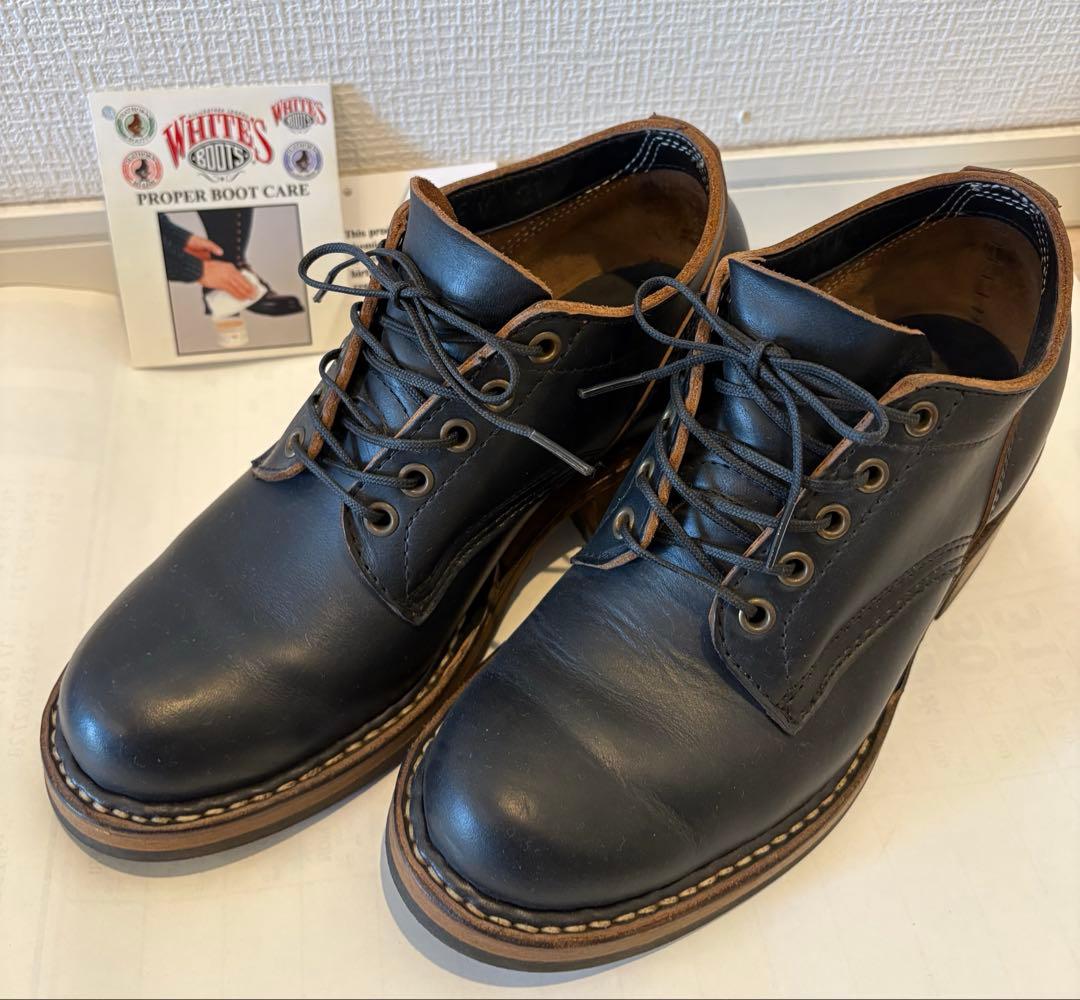 WHITES ブラックレザーシューズ　サイズ6.5 E