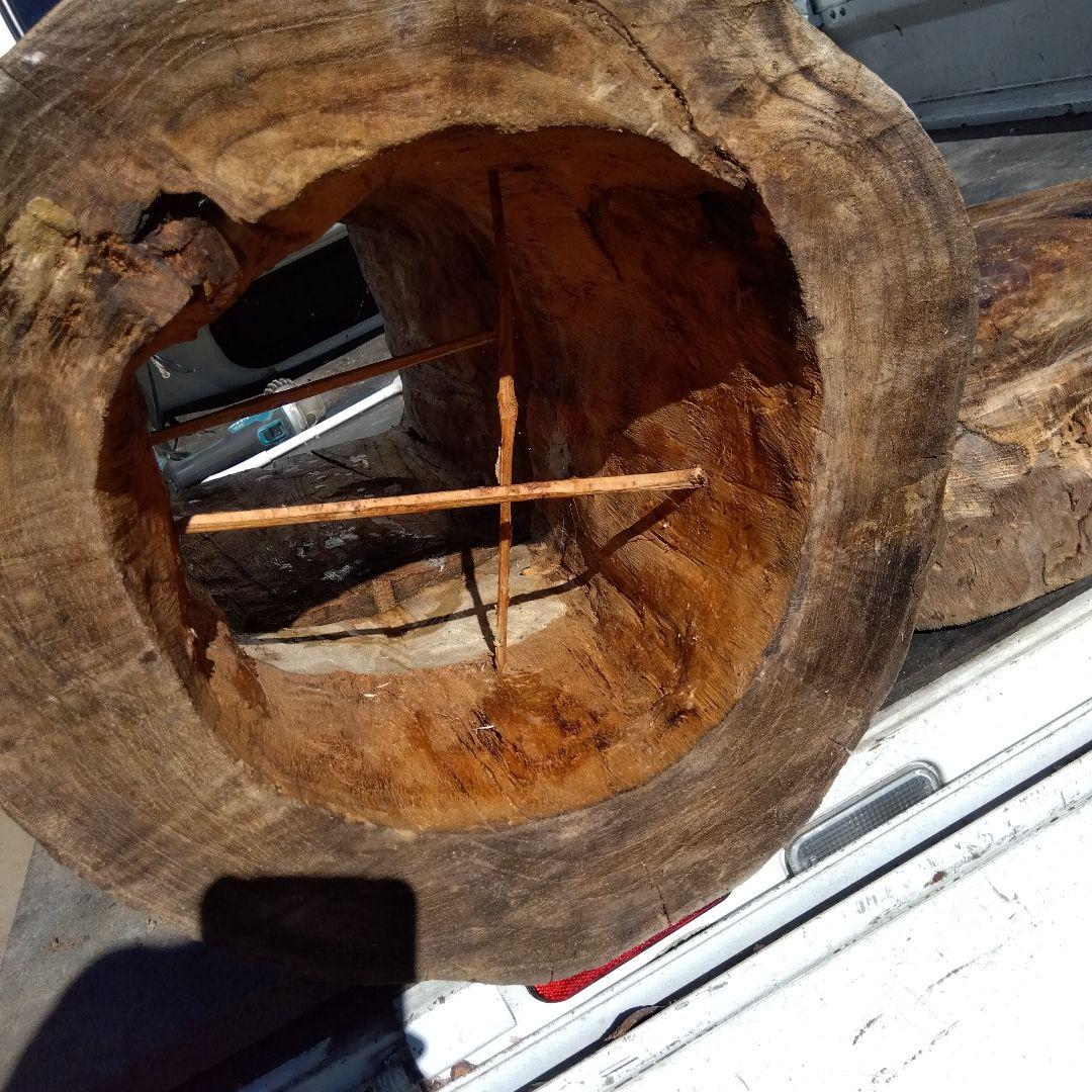 天然木製(桐材)円筒形採集道具 桐 丸洞 みつばち捕獲兼用飼育箱