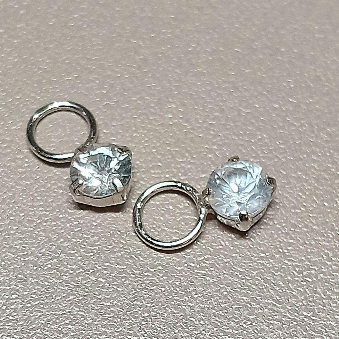 【ちゃんばら】 k10チャーム　ホワイトサファイア