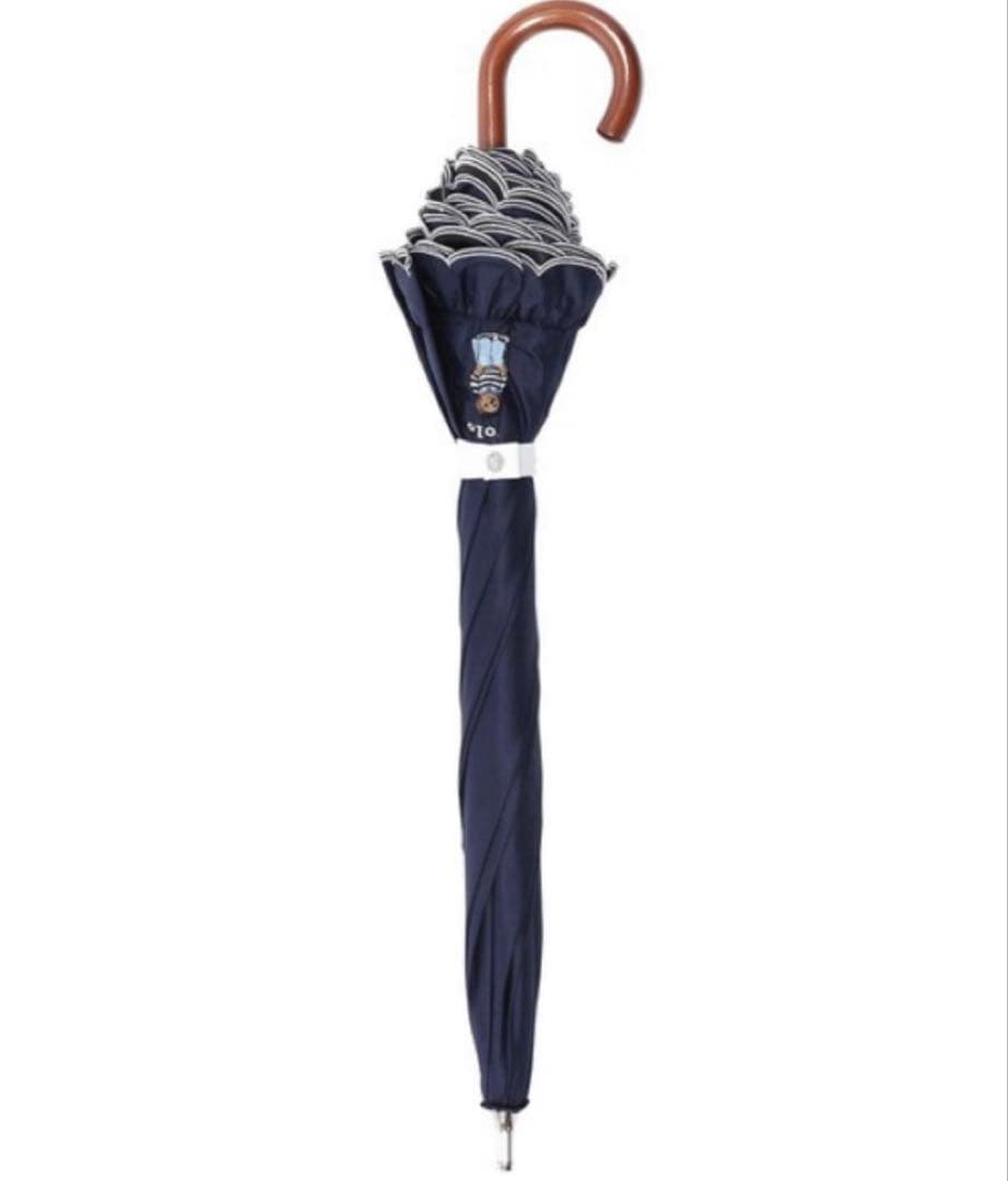 完売品　ポロベア　ラルフローレン　晴雨兼用日傘　ネイビー　POLO フリル