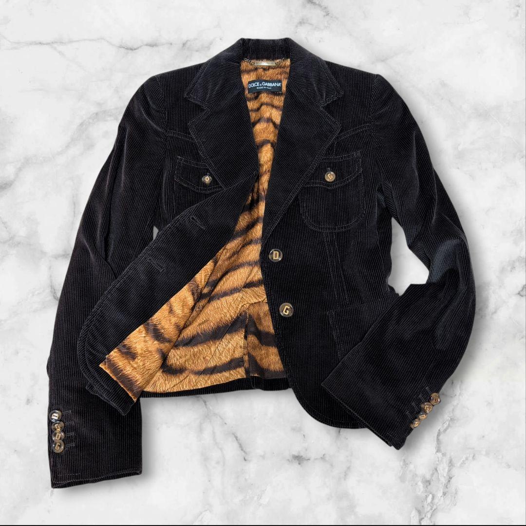 DOLCE&GABBANA レオパード テーラードジャケット イタリア 40
