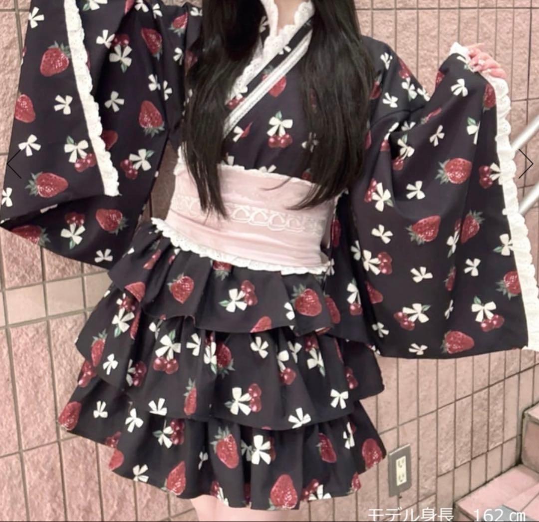 Ank Rouge cherry berry princess 浴衣ドレス