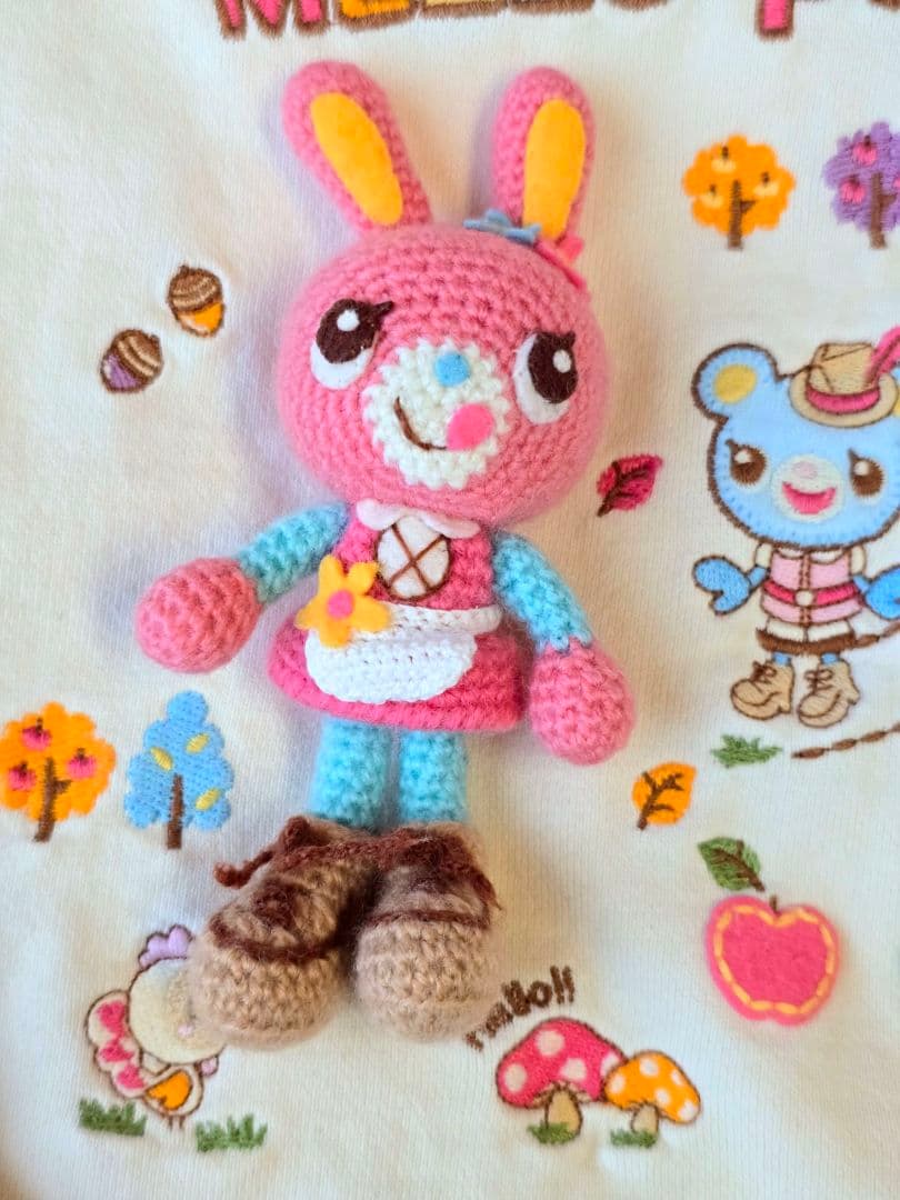 ✨️激レアMEZZO PIANO⭐️ミミポポ あみぐるみ 平成レトロ トレーナー