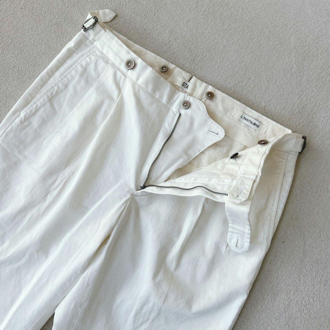 GTA HERRICK サイドアジャスター ホワイト スラックス トラウザース