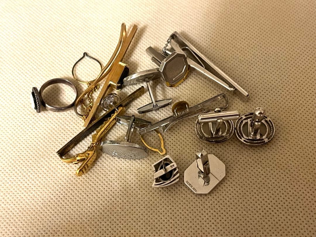 シルバー925 八角形カフリンクスセットいろいろ　63.4g