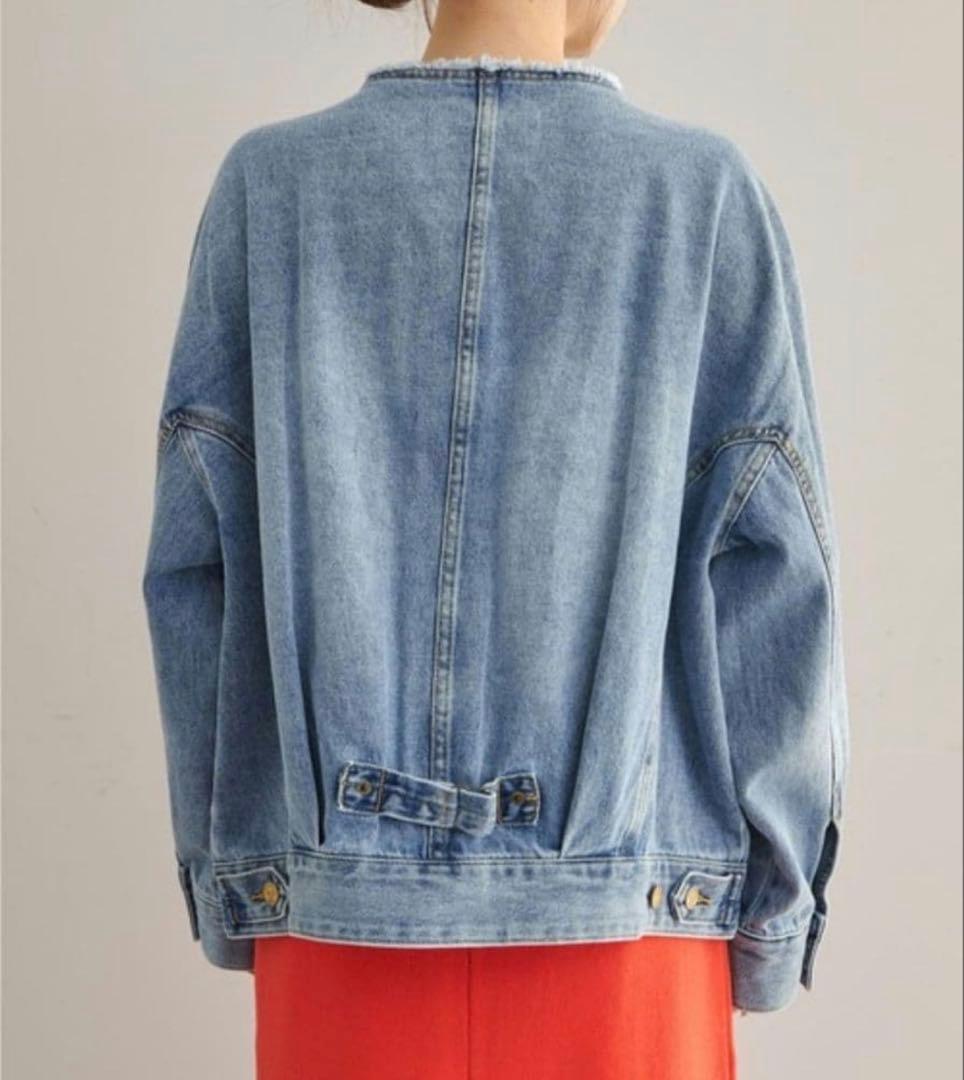 ピュアルセシン　　デニムノーカラージャケット