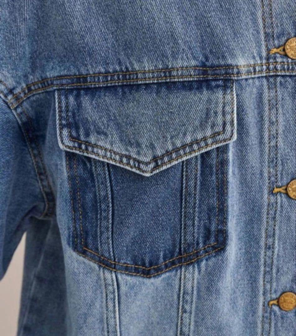 ピュアルセシン　　デニムノーカラージャケット