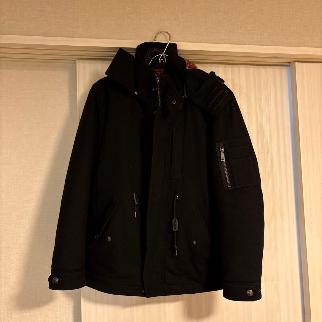 【希少】バーバリーブラックレーベル フード付ダッフルコート インナーダウン