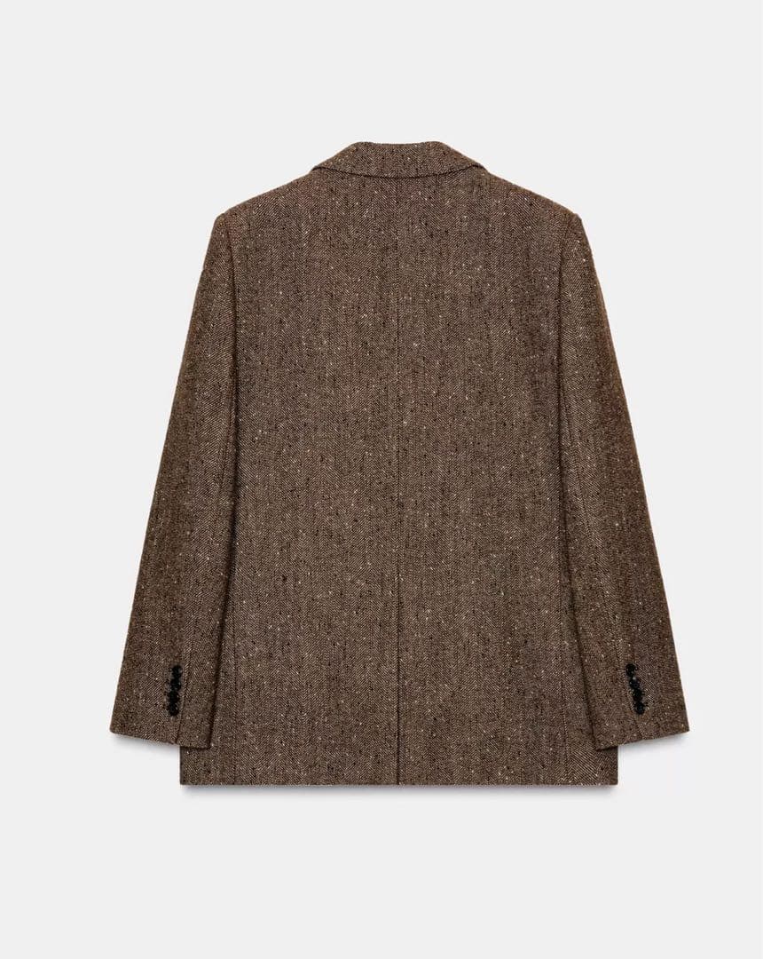 【新品タグ付】神崎恵さん私服　ZARAウールヘリンボーンブレザーSサイズ