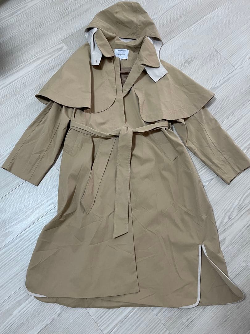 美品リグリームregleamフーディーケープコートHOODY CAPE COAT