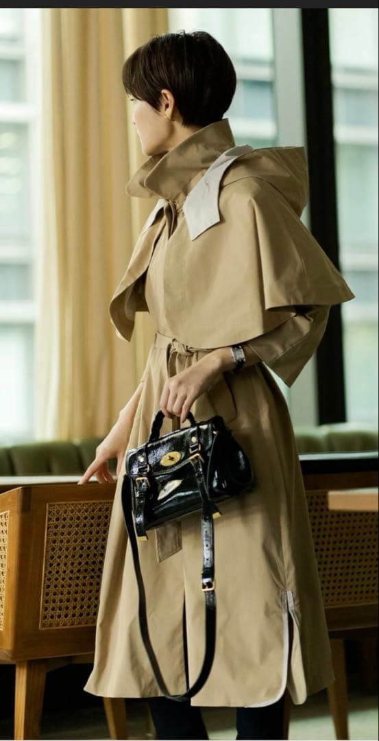 美品リグリームregleamフーディーケープコートHOODY CAPE COAT