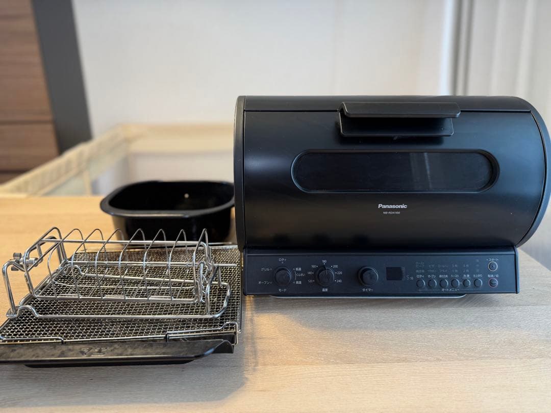 Panasonic ロティサリーグリル　燻製機能　トースター 黒