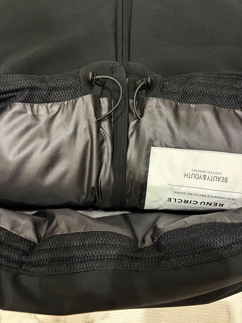 【新品タグ付き★】BY 小松マテーレ シャンブレー ダウン ブラックＬ