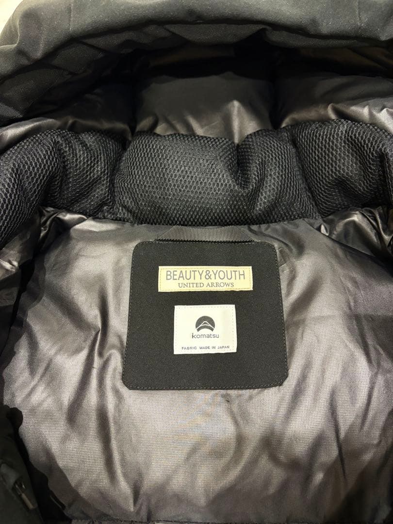 【新品タグ付き★】BY 小松マテーレ シャンブレー ダウン ブラックＬ